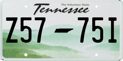 TN license plate Z5775I