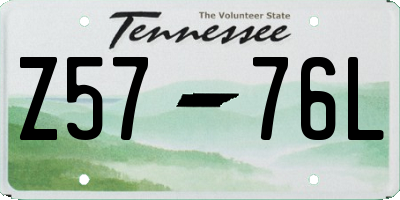 TN license plate Z5776L