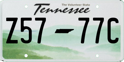 TN license plate Z5777C