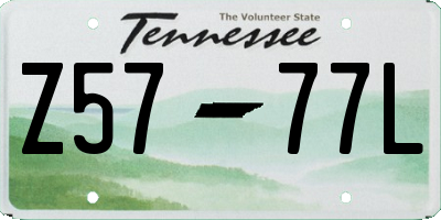 TN license plate Z5777L