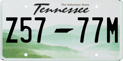 TN license plate Z5777M