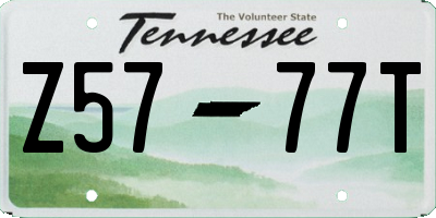 TN license plate Z5777T