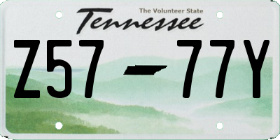 TN license plate Z5777Y