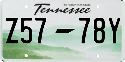 TN license plate Z5778Y
