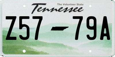 TN license plate Z5779A
