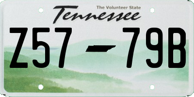 TN license plate Z5779B