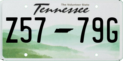 TN license plate Z5779G