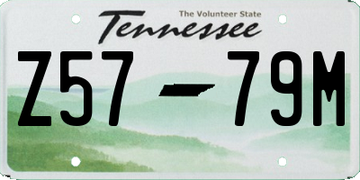 TN license plate Z5779M