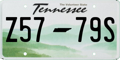 TN license plate Z5779S