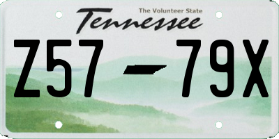 TN license plate Z5779X
