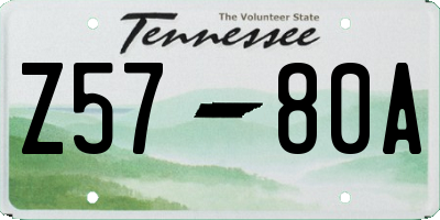 TN license plate Z5780A