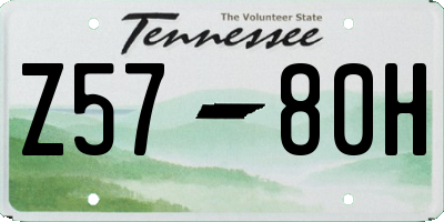 TN license plate Z5780H