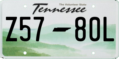 TN license plate Z5780L