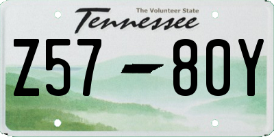 TN license plate Z5780Y