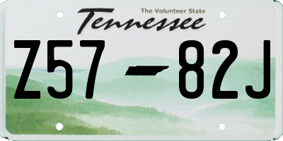 TN license plate Z5782J