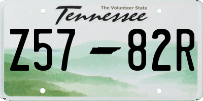 TN license plate Z5782R