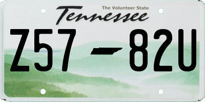 TN license plate Z5782U