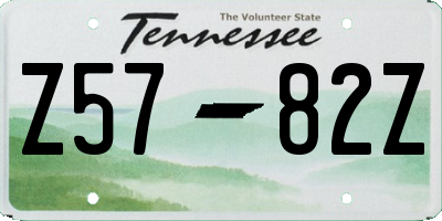 TN license plate Z5782Z