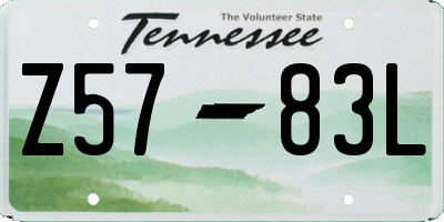 TN license plate Z5783L