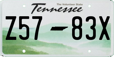 TN license plate Z5783X