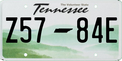 TN license plate Z5784E