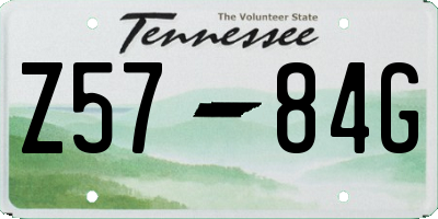 TN license plate Z5784G
