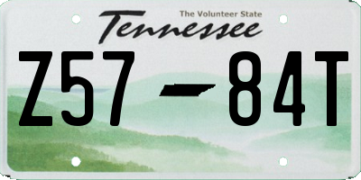 TN license plate Z5784T