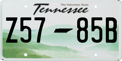 TN license plate Z5785B