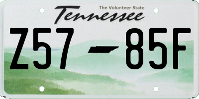 TN license plate Z5785F
