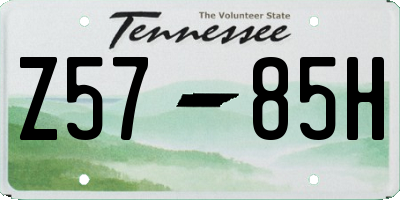 TN license plate Z5785H