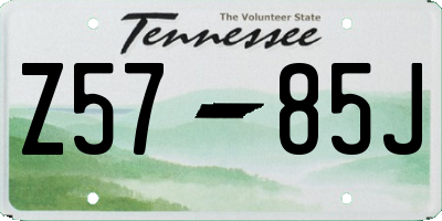 TN license plate Z5785J