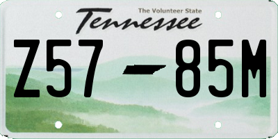 TN license plate Z5785M