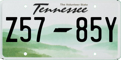 TN license plate Z5785Y
