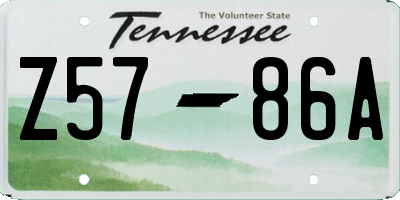 TN license plate Z5786A
