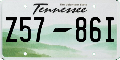 TN license plate Z5786I