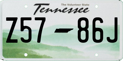 TN license plate Z5786J