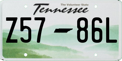 TN license plate Z5786L