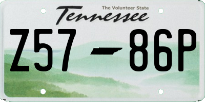 TN license plate Z5786P