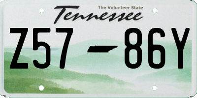 TN license plate Z5786Y