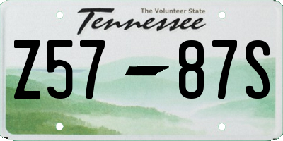TN license plate Z5787S