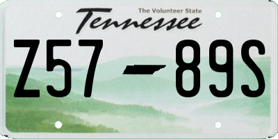TN license plate Z5789S