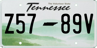 TN license plate Z5789V