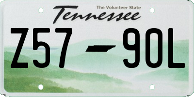TN license plate Z5790L