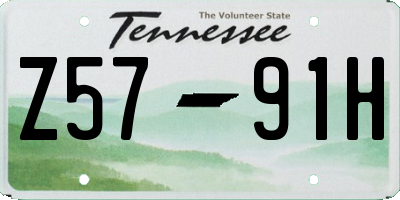 TN license plate Z5791H