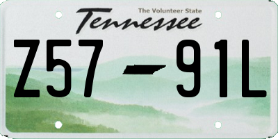 TN license plate Z5791L