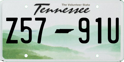 TN license plate Z5791U
