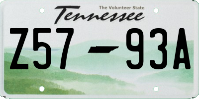 TN license plate Z5793A