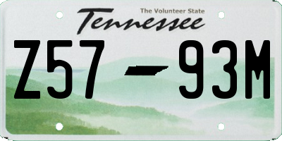 TN license plate Z5793M