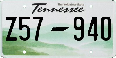 TN license plate Z5794O