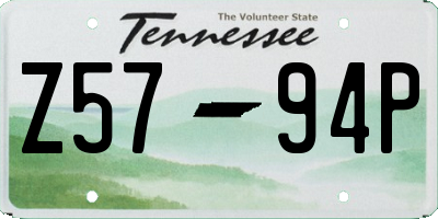 TN license plate Z5794P